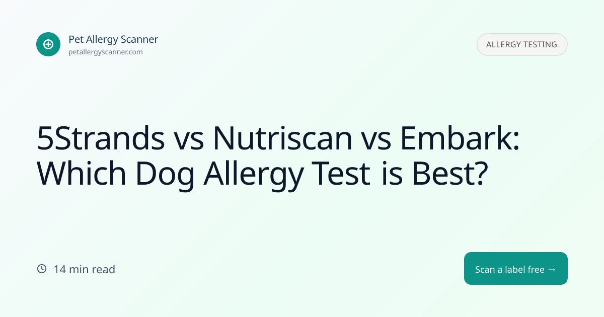 5Strands vs Nutriscan vs Embark: Which Dog Allergy Test is Best? | Pet ...